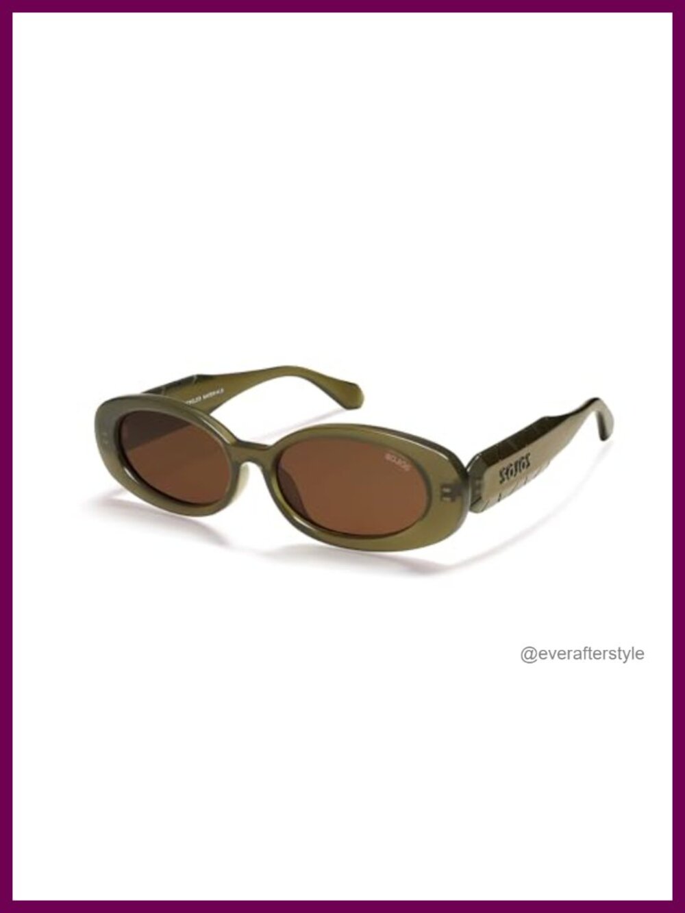 Retro Oval Polarized Sunglasses 100% UV400 Recycled Plastic Eco-Conscious Full